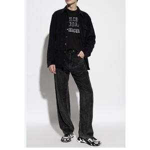 Dolce & Gabbana Corduroy Fly Button Pants Black Mens Size 35